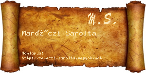 Maráczi Sarolta névjegykártya