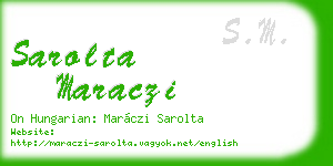 sarolta maraczi business card