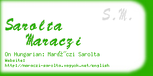 sarolta maraczi business card